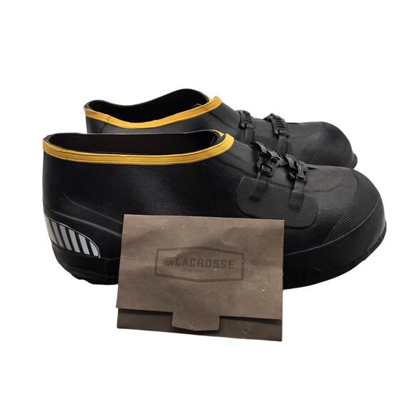 LaCrosse ATS 5" Tungsten Carbide Stud 2 Buckle Overshoe Mens 12 Black Waterproof - Picture 1 of 15